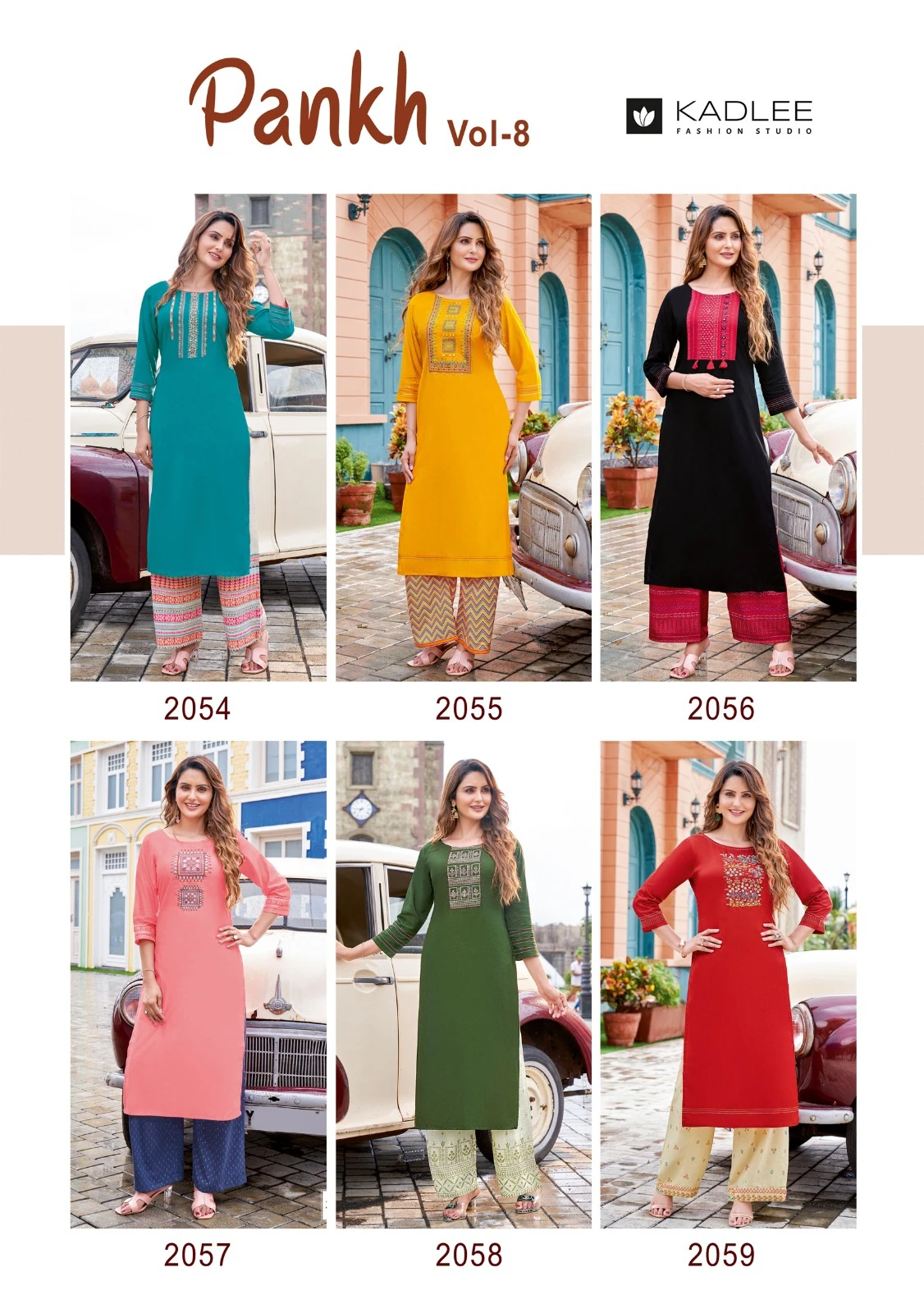 Kadlee Pankh Vol 8 Heavy Rayon Wholesale Kurti With Pant Catalog — Wholesale Kurtis, Kadlee Fashion Studio wholesale from Surat — view 7